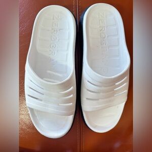 Cole Haan Zeroground Cushion  White Slide Sandals